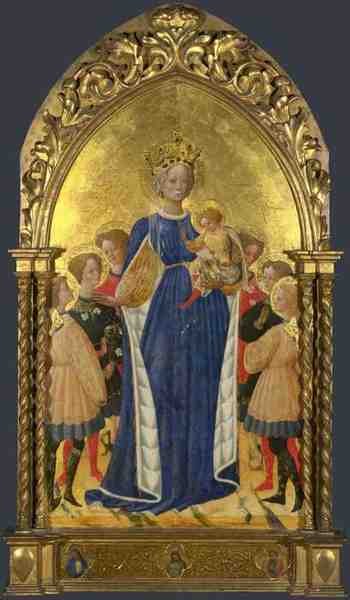 Francesco D'Antonio Di Bartolomeo The Virgin And Child With Six Angels And Two Cherubim A4 Photo Print