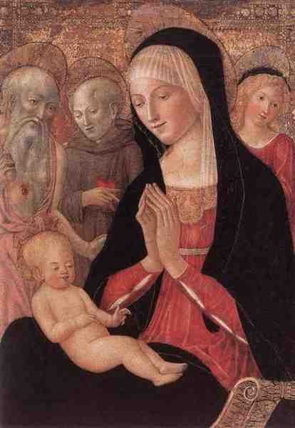 Francesco Di Giorgio Martini Madonna And Child With Saints And Angels A4 Photo Print