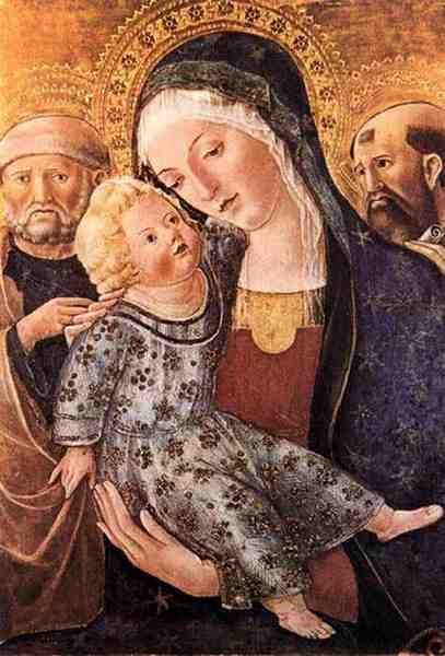 Francesco Di Giorgio Martini Madonna With Child And Two Saints A4 Photo Print