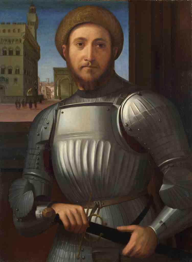 Francesco Granacci Portrait of a Man in Armour A4 Photo Print