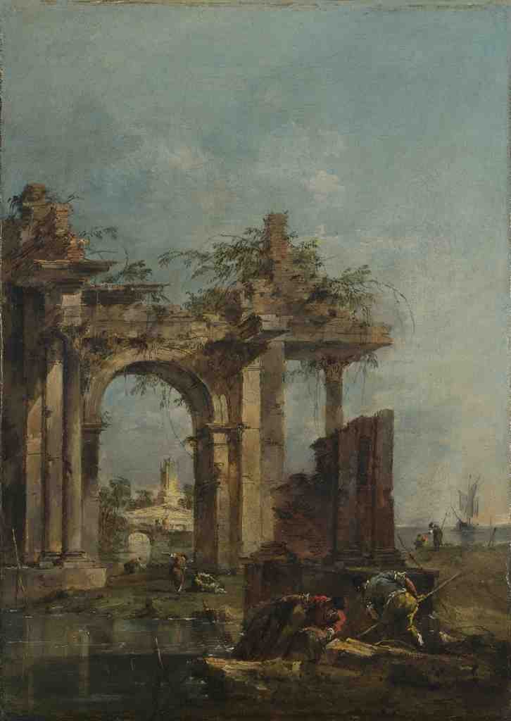 Francesco Guardi A Caprice with Ruins on the Seashore A4 Photo Print