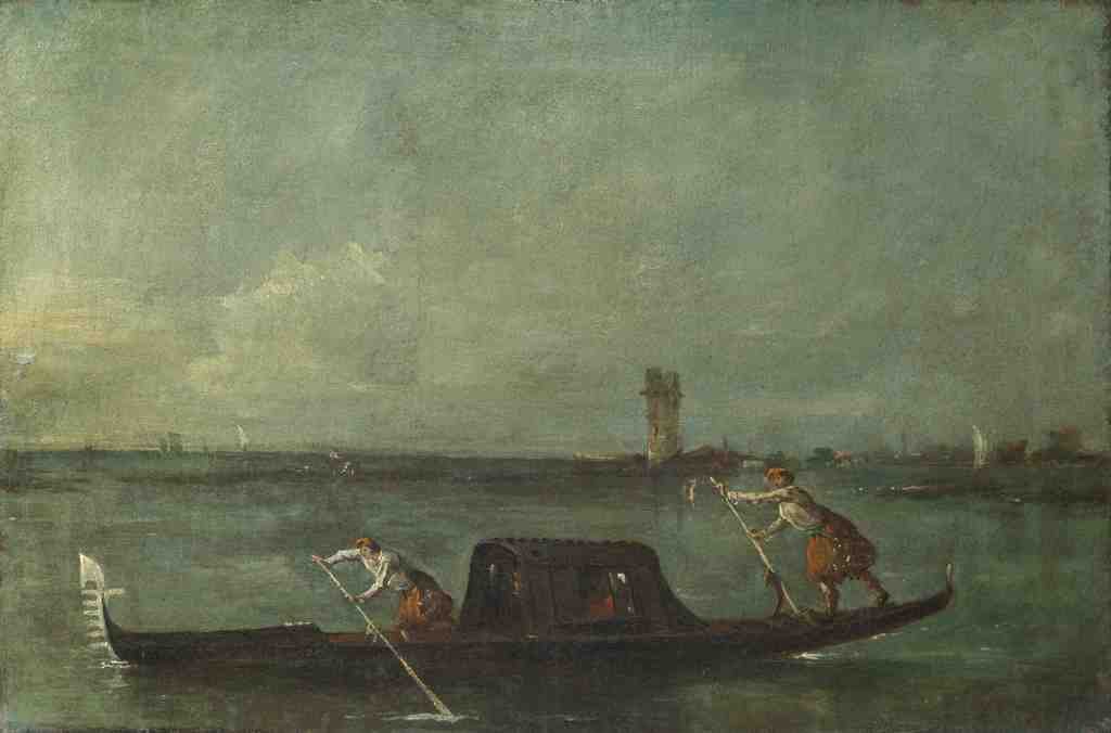 Francesco Guardi A Gondola on the Lagoon near Mestre A4 Photo Print