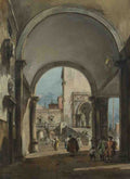 Francesco Guardi An Architectural Caprice A4 Photo Print