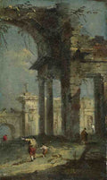 Francesco Guardi Caprice View with Ruins 1 A4 Photo Print