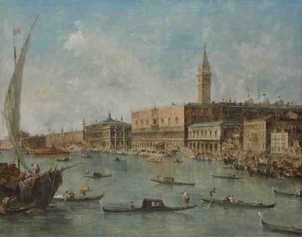 Francesco Guardi Venice The Doge'S Palace And The Molo A4 Photo Print