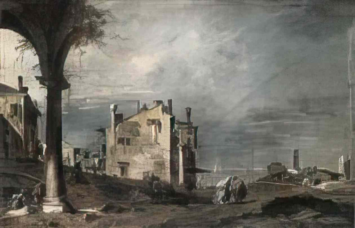 Francesco Guardi capriccio with venetian motifs Art A4 Photo Print