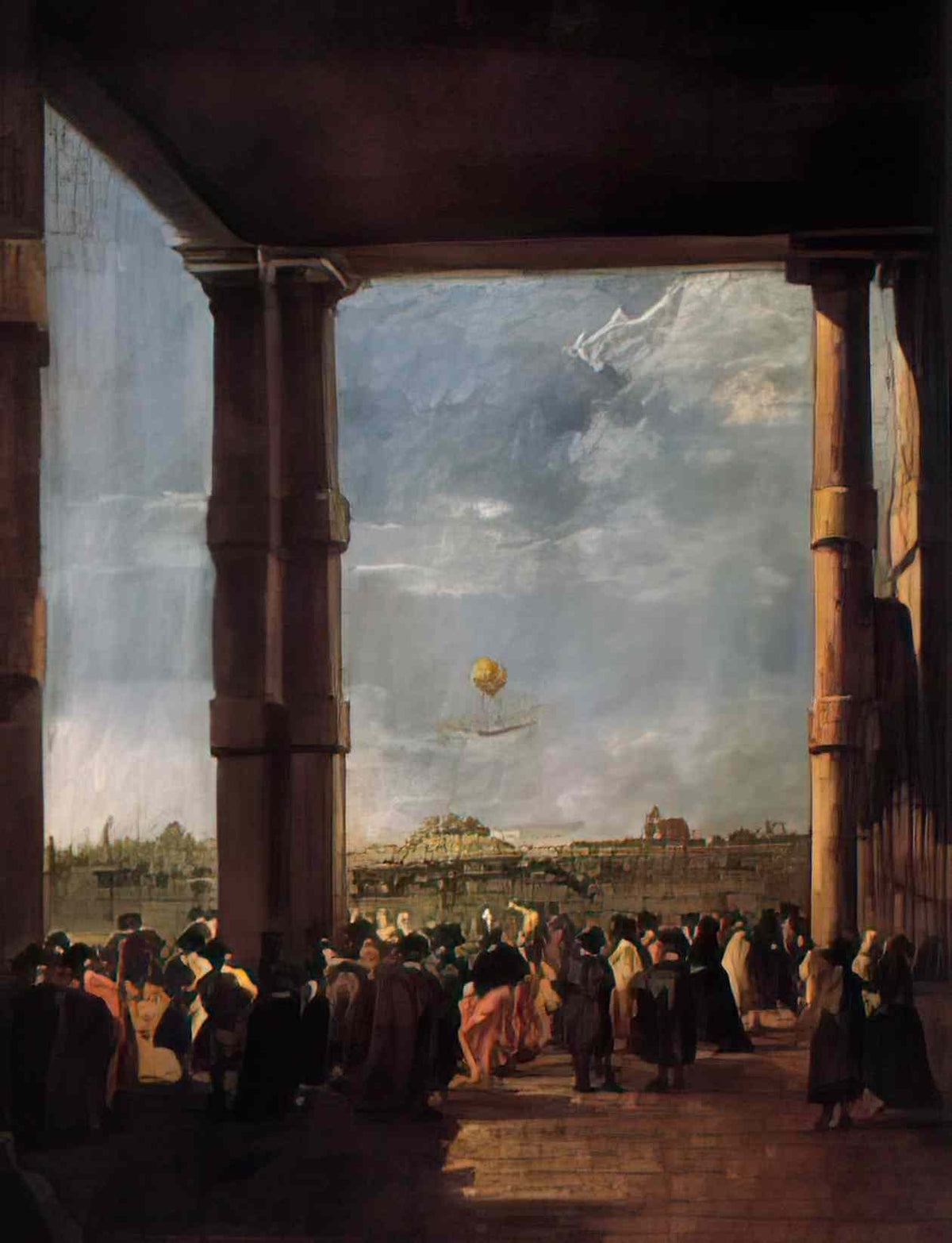 Francesco Guardi hot air balloon rising Art A4 Photo Print