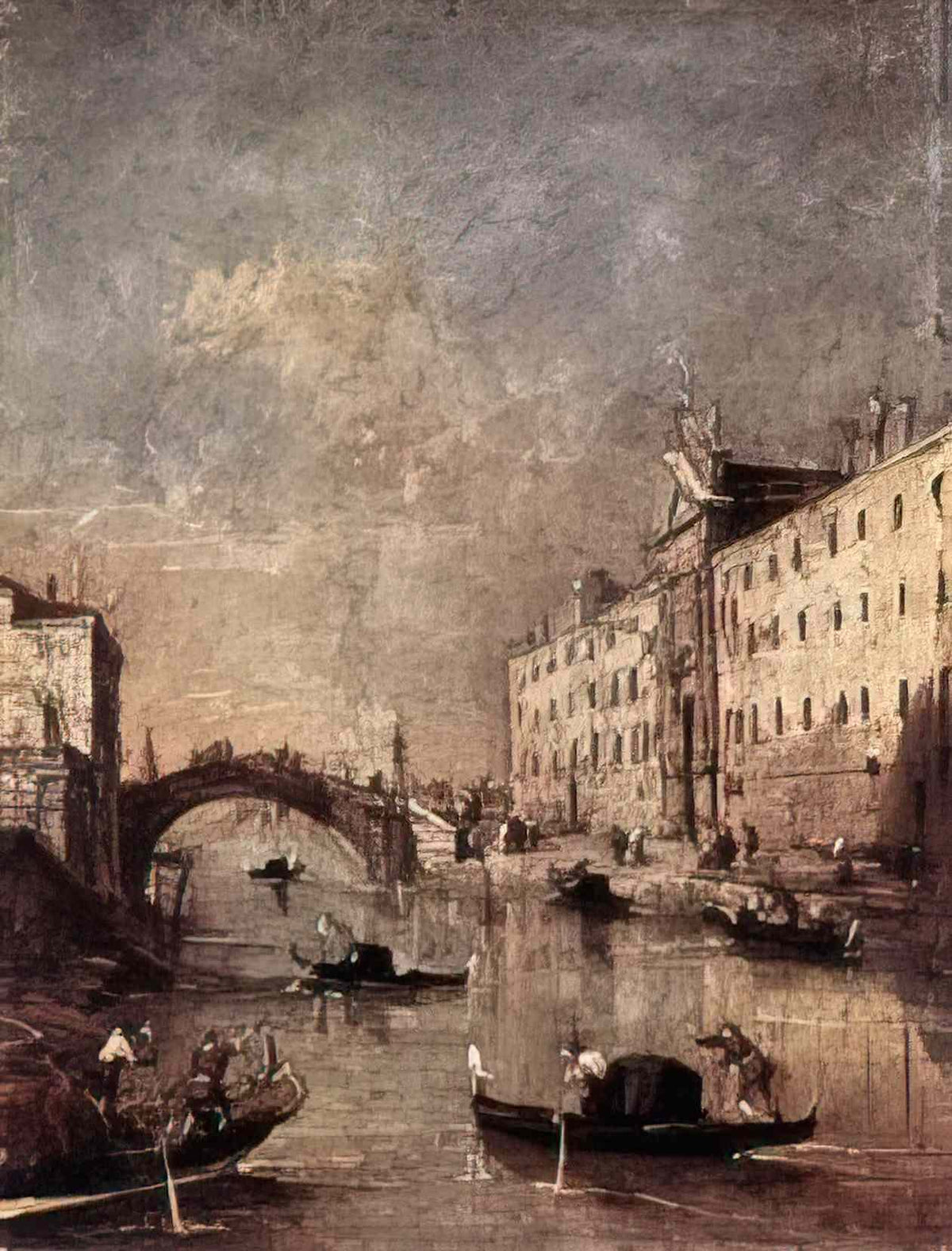 Francesco Guardi venice il rio dei mendicanti Art A4 Photo Print