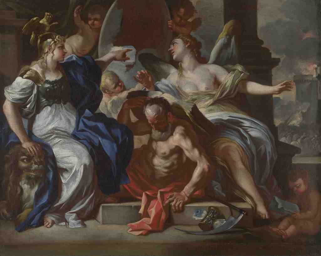 Francesco Solimena An Allegory of Louis XIV A4 Photo Print