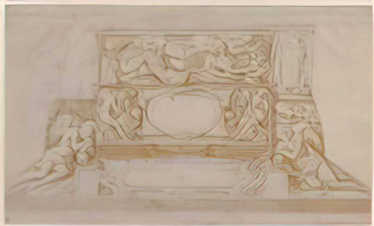 Francesco de Rossi design for a funerary monument met 61 547 Art A4 Photo Print