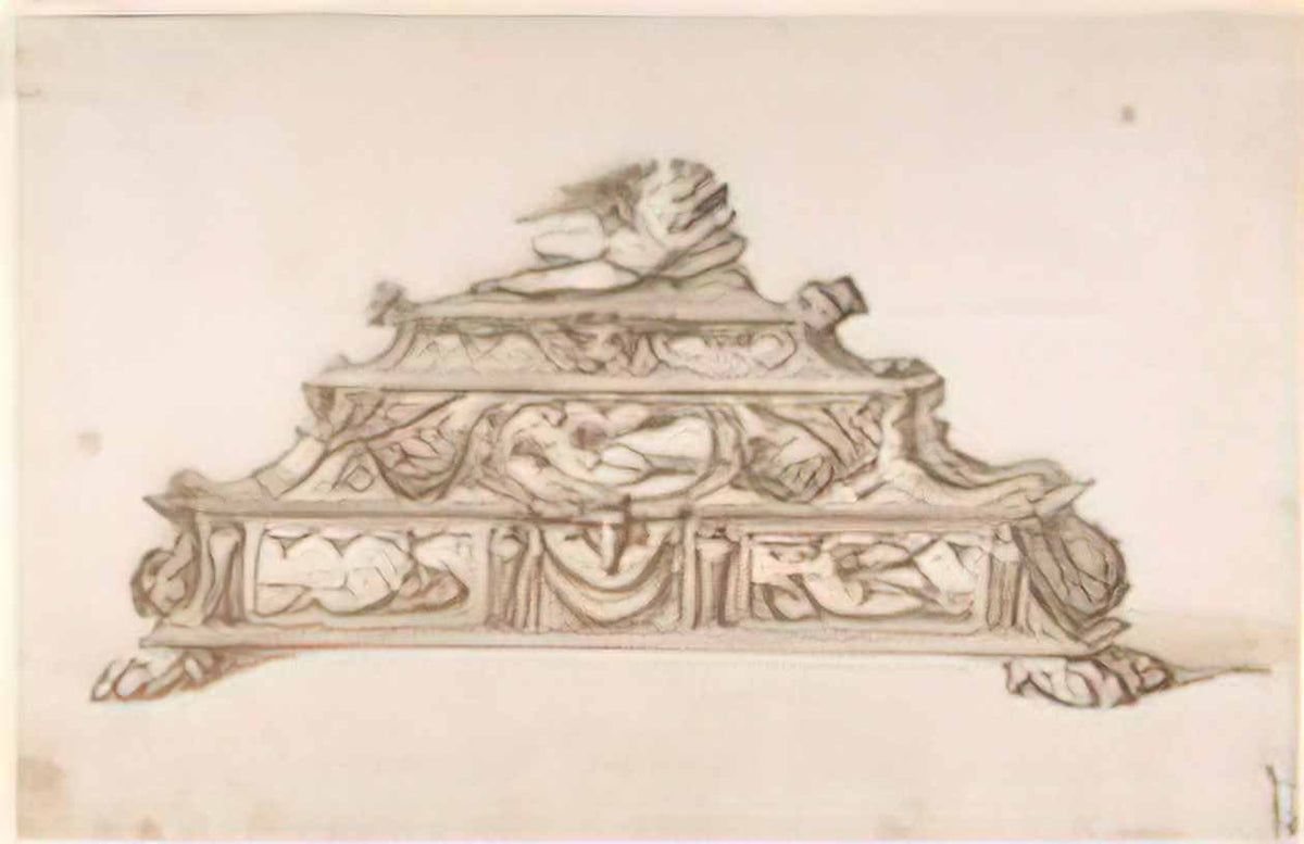 Francesco de Rossi design for an inkstand met dp801528 Art A4 Photo Print