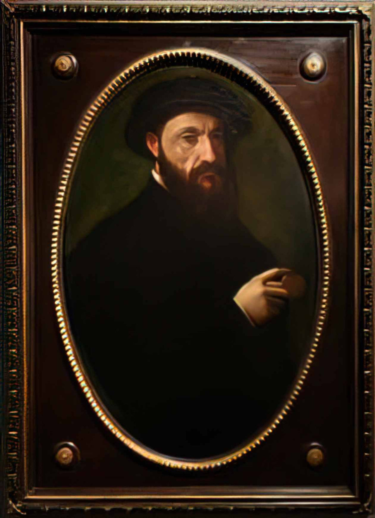 Francesco de Rossi francesco salviati ritratto di gentiluomo con meda Art A4 Photo Print