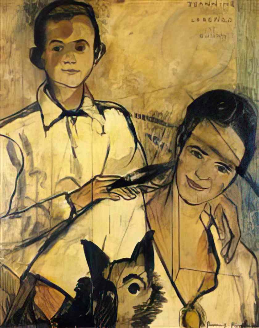 Francis Picabia jeannine lorenzo and bunny Art A4 Photo Print