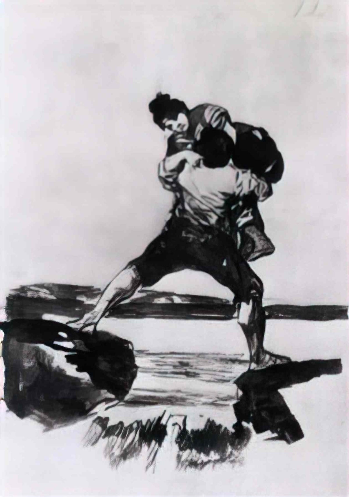 Francisco Goya peasant carrying a woman Art A4 Photo Print