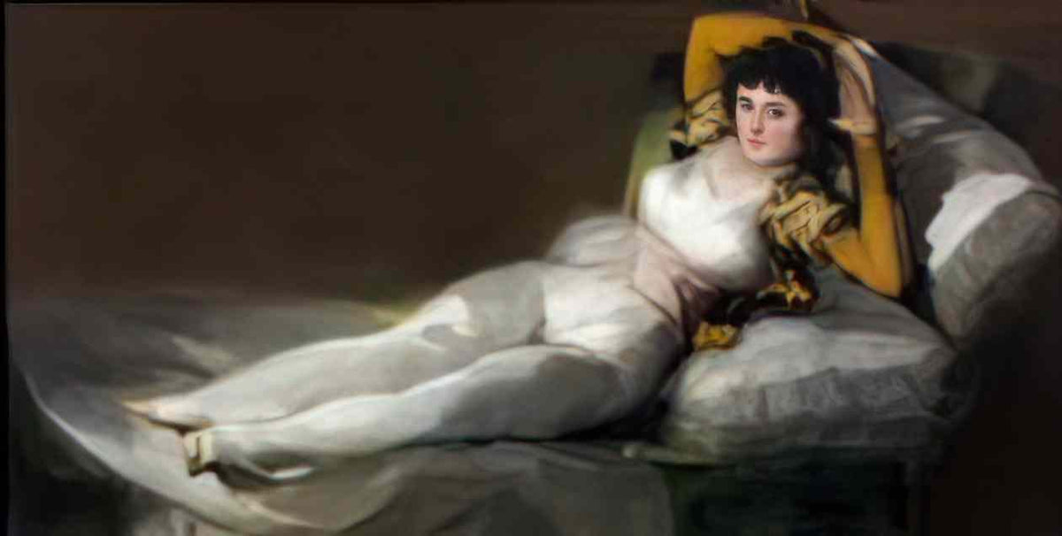 Francisco Goya the clothed maja 1800 Art A4 Photo Print