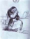 Francisco Goya the old woman with a mirror Art A4 Photo Print