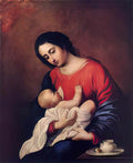 Francisco de Zurbaran madonna with child 1658 Art A4 Photo Print