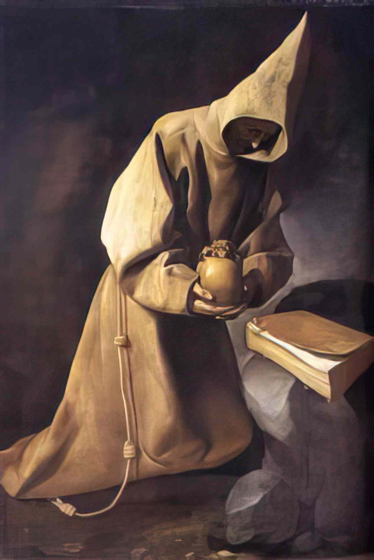 Francisco de Zurbaran meditation of st francis 1632 Art A4 Photo Print