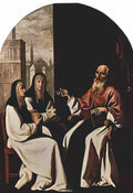 Francisco de Zurbaran st jerome with st paula and st eustochium 1640 Art A4 Photo Print
