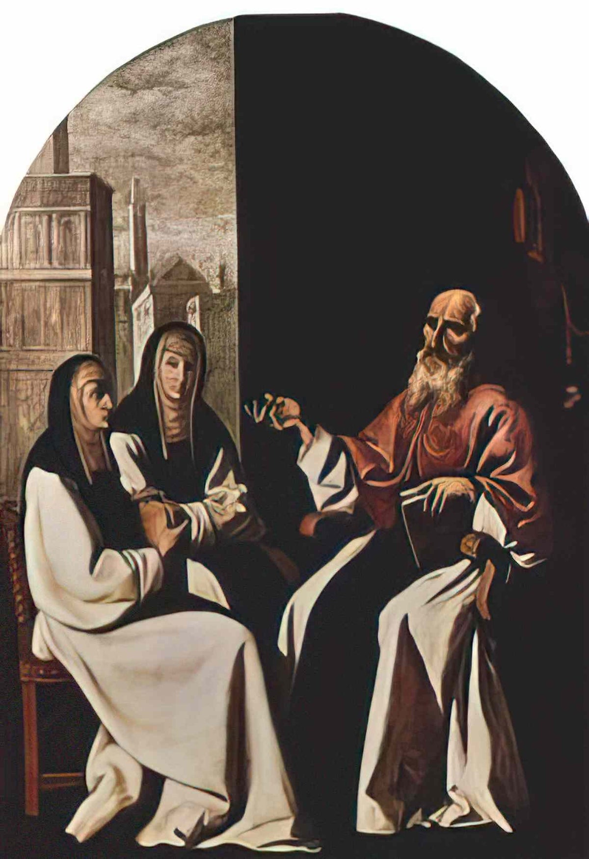 Francisco de Zurbaran st jerome with st paula and st eustochium 1640 Art A4 Photo Print