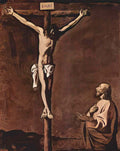 Francisco de Zurbaran st luke as a painter before christ on the cross Art A4 Photo Print