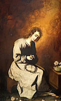 Francisco de Zurbaran the child jesus in the spine Art A4 Photo Print