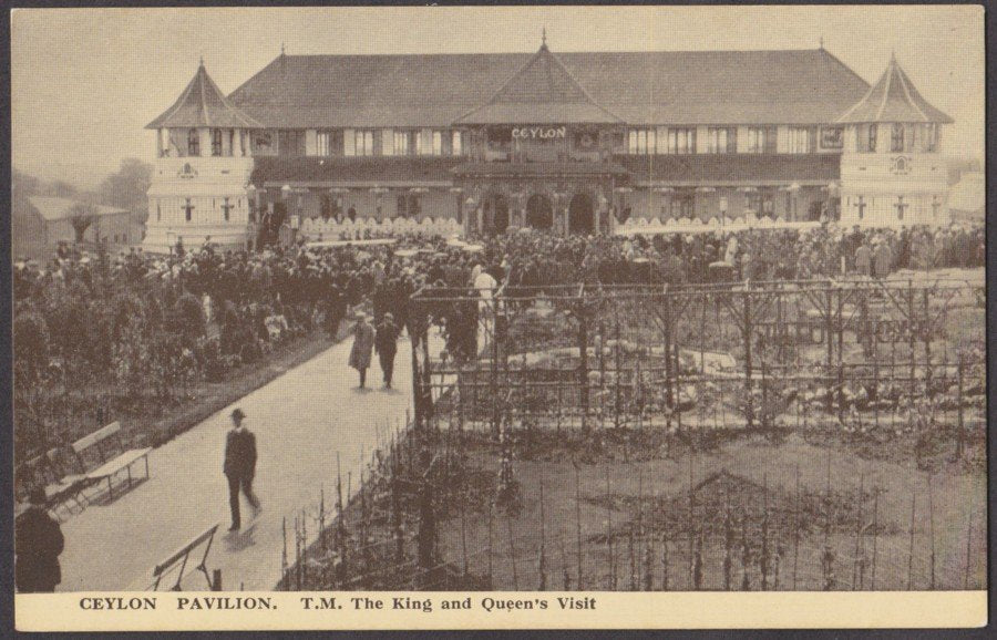 Franco British Exhibition 1908 Ceylon Pavilion Vintage A4 Photo Print