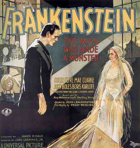  Frankenstein 03 film star poster A4 Photo Print