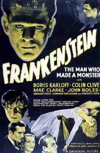  Frankenstein 05 film star poster A4 Photo Print