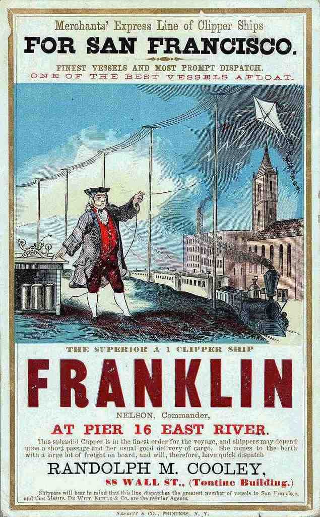 Franklin Clipper Advert Vintage A4 Photo Print