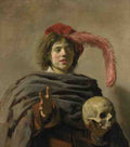 Frans Hals Young Man Holding A Skull (Vanitas) A4 Photo Print