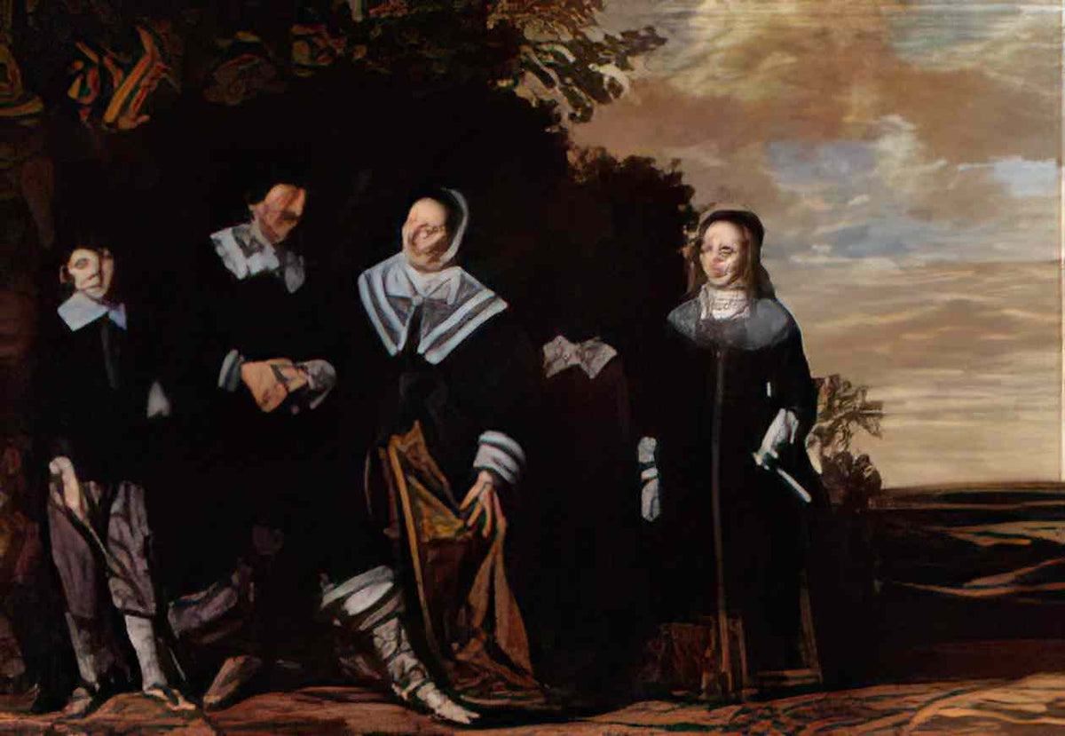 Frans Hals family group in a landscape Art A4 Photo Print