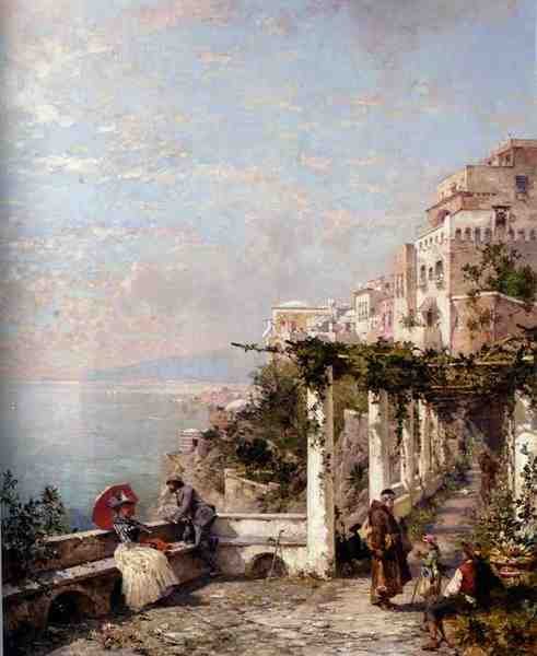 Franz Richard Unterberger Die Amalfi Kuste The Amalfi Coast A4 Photo Print