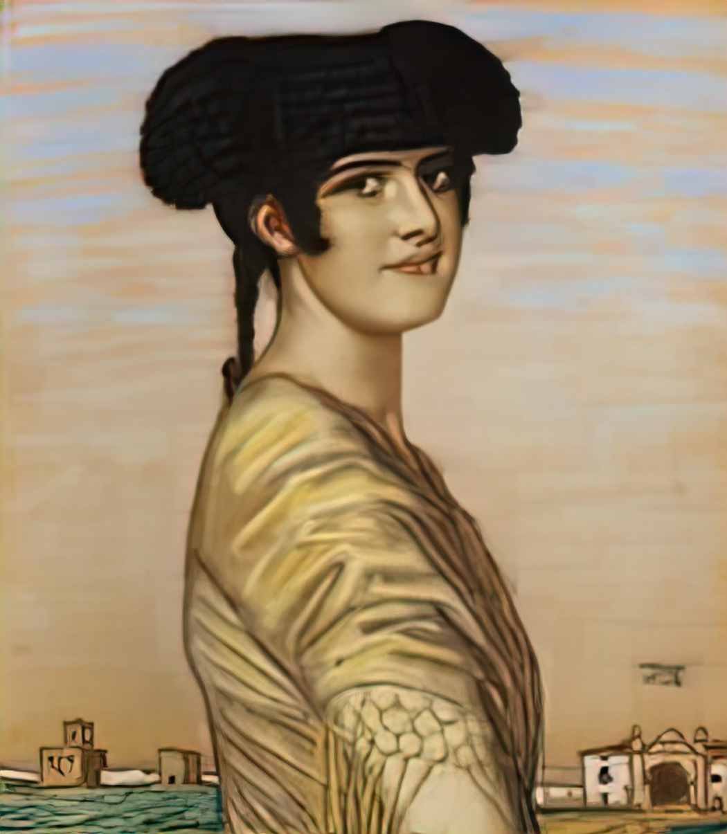 Franz Stuck daughter mary as a spanish Art A4 Photo Print UK