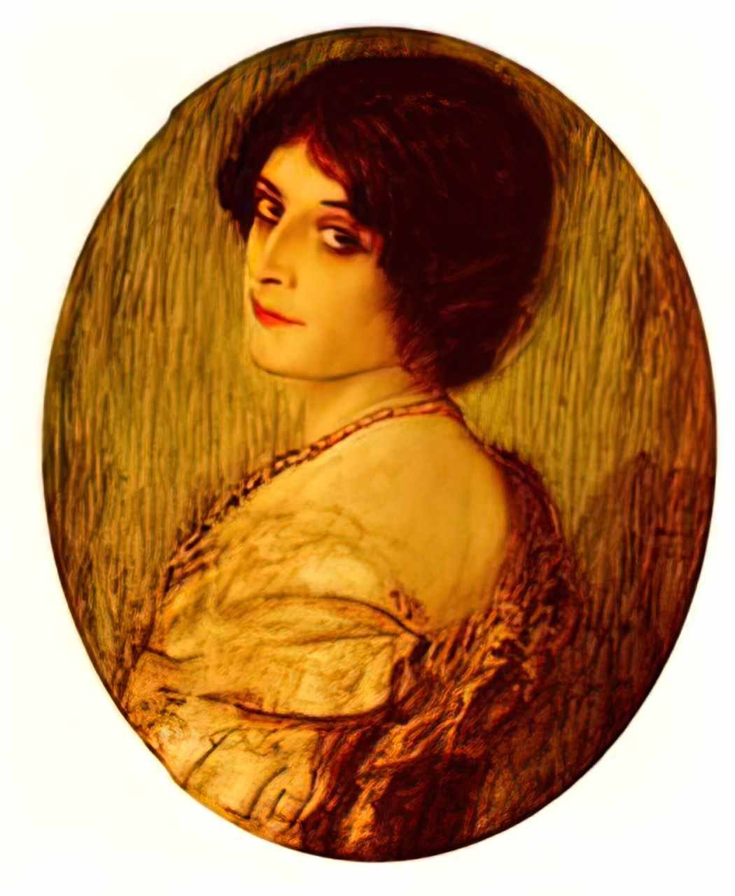 Franz Stuck female portrait Art A4 Photo Print UK