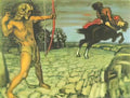 Franz Stuck heracles kills the centaur nessus to save deianira 1899 Art A4 Photo Print UK