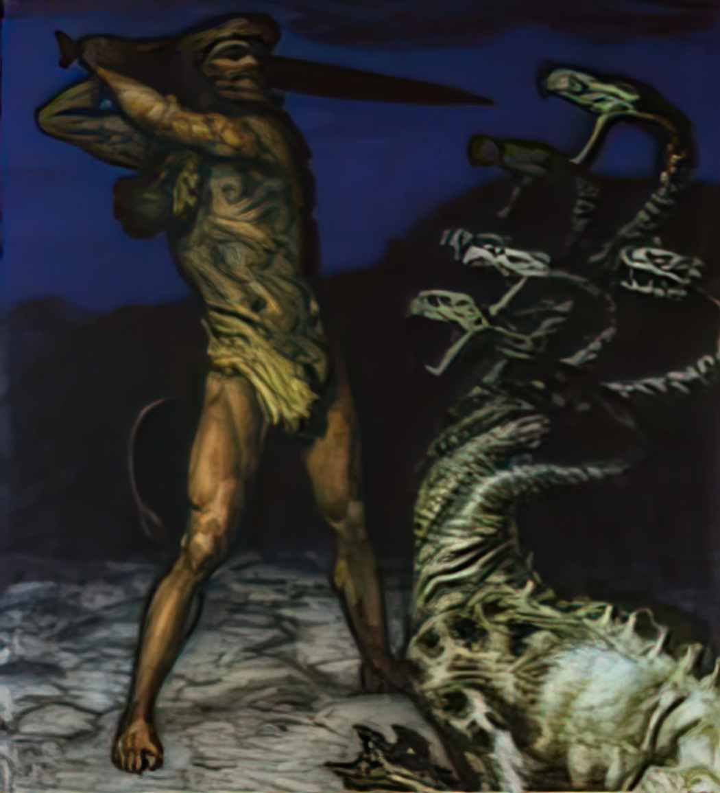 Franz Stuck hercules and the hydra 1915 Art A4 Photo Print UK