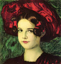 Franz Stuck mary with a red hat Art A4 Photo Print UK