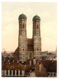 Frauen Church  Munich Bavaria Vintage A4 Photo Print