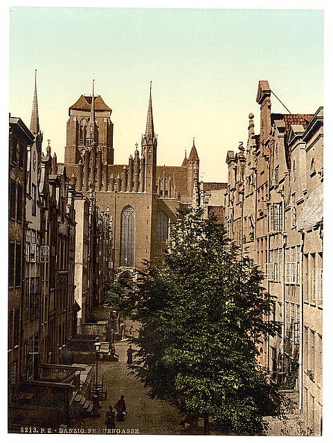 Frauengasse Danzig West Prussia Vintage A4 Photo Print