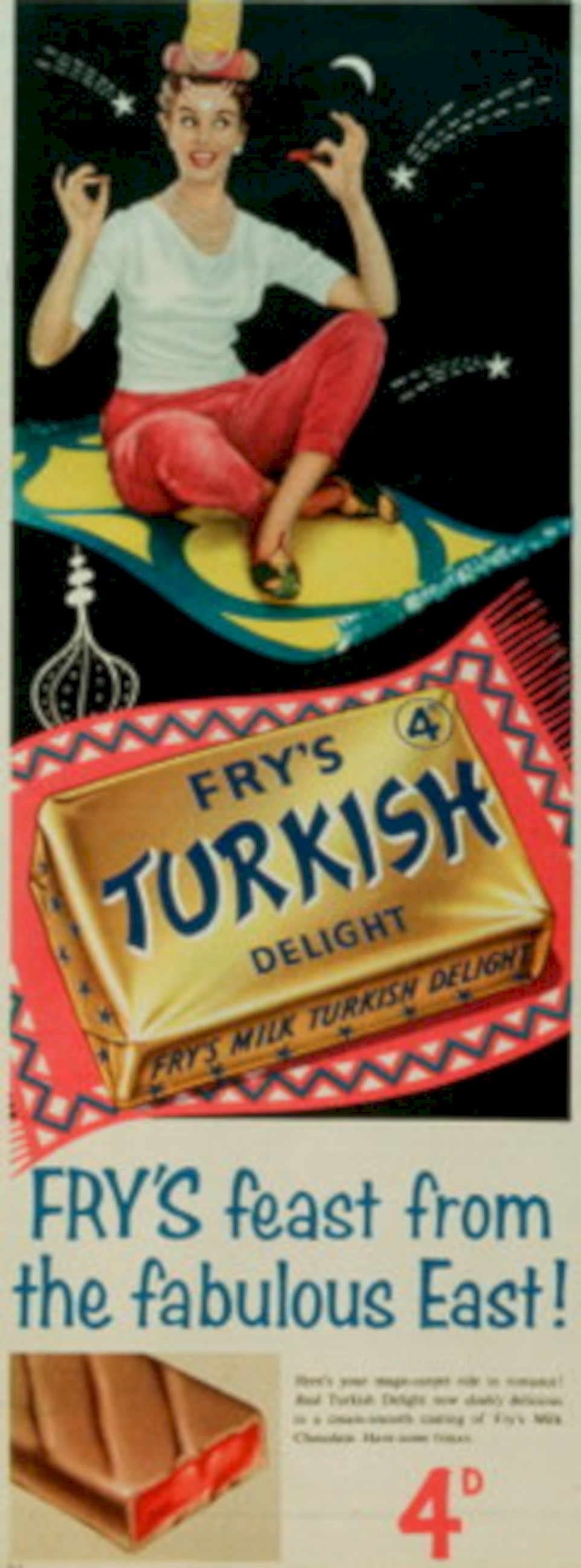 Frays Turkish Delight 1 1960s Vintage Retro Advert