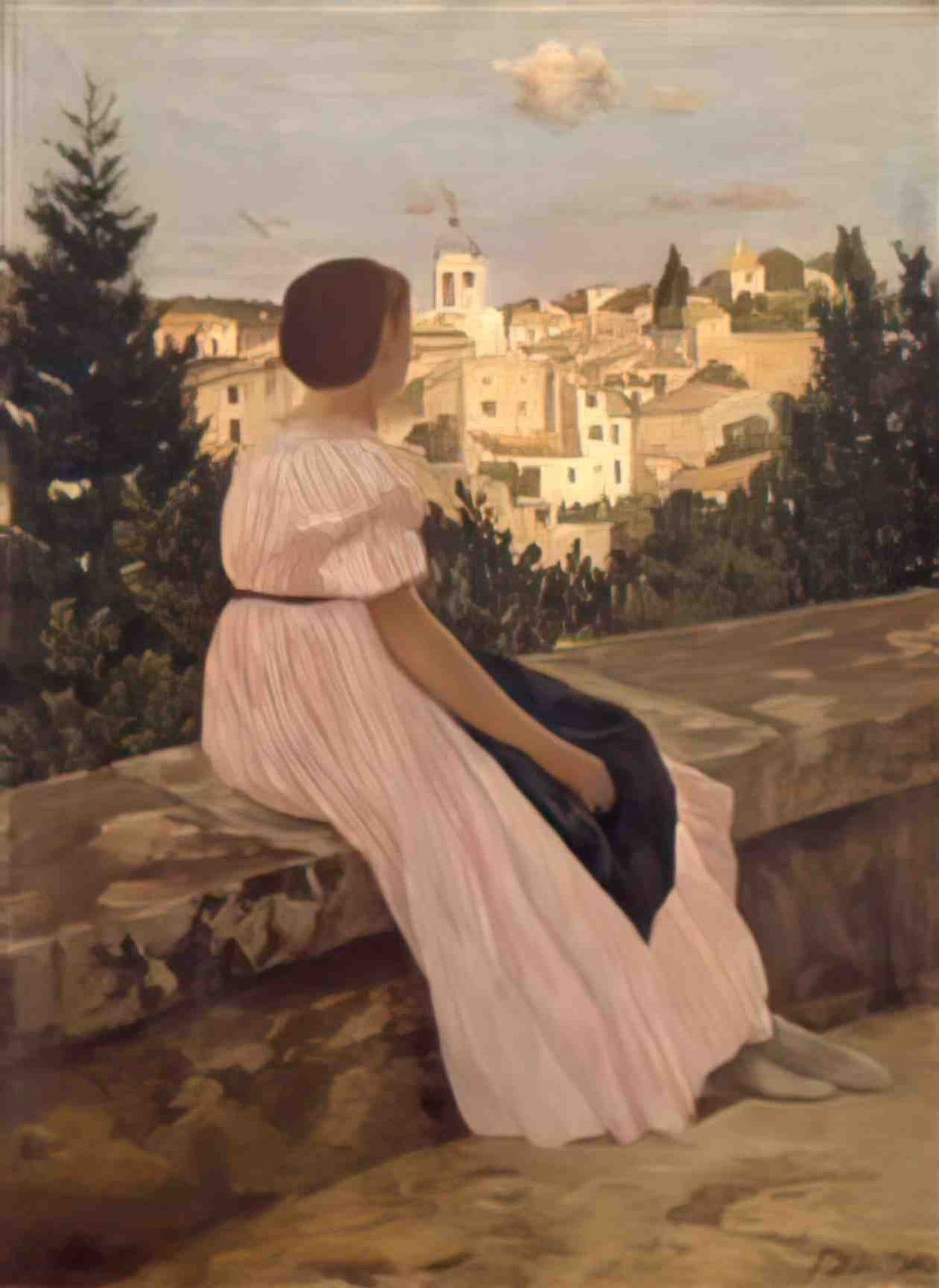 Frederic Bazille fr d ric bazille the pink dress google art project Art A4 Photo Print