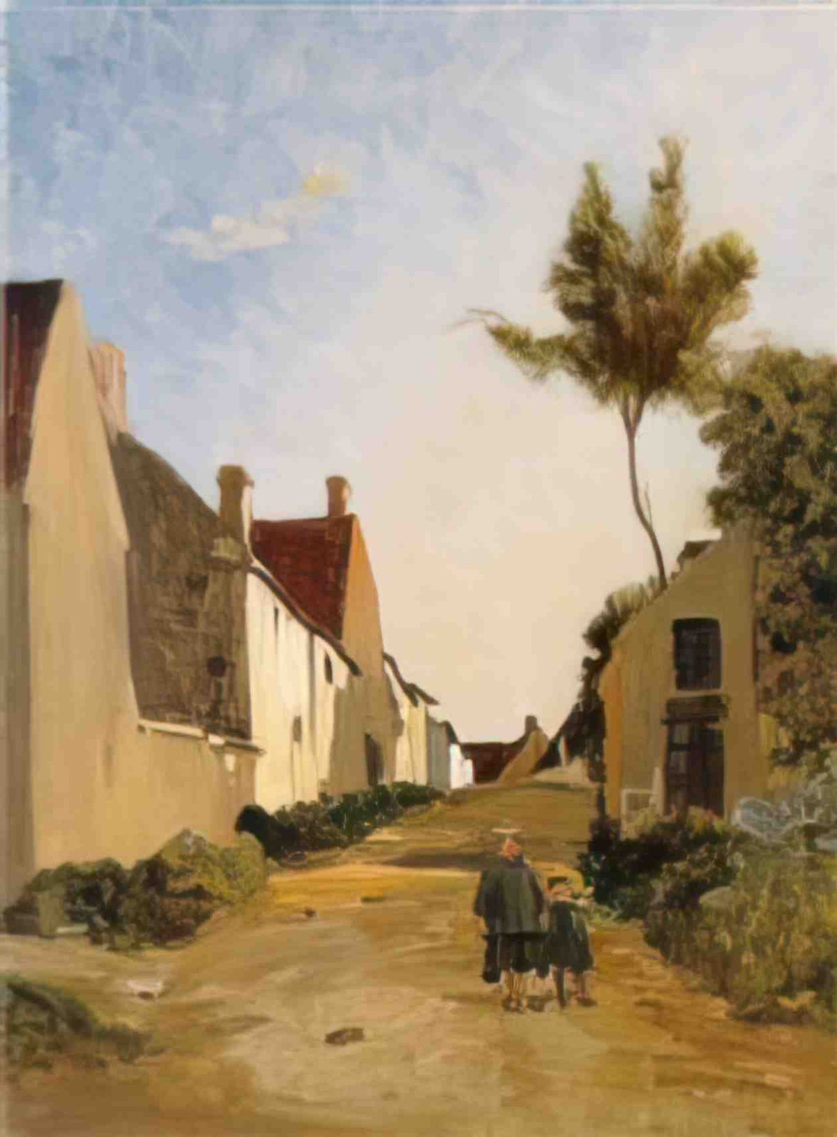 Frederic Bazille village street Art A4 Photo Print