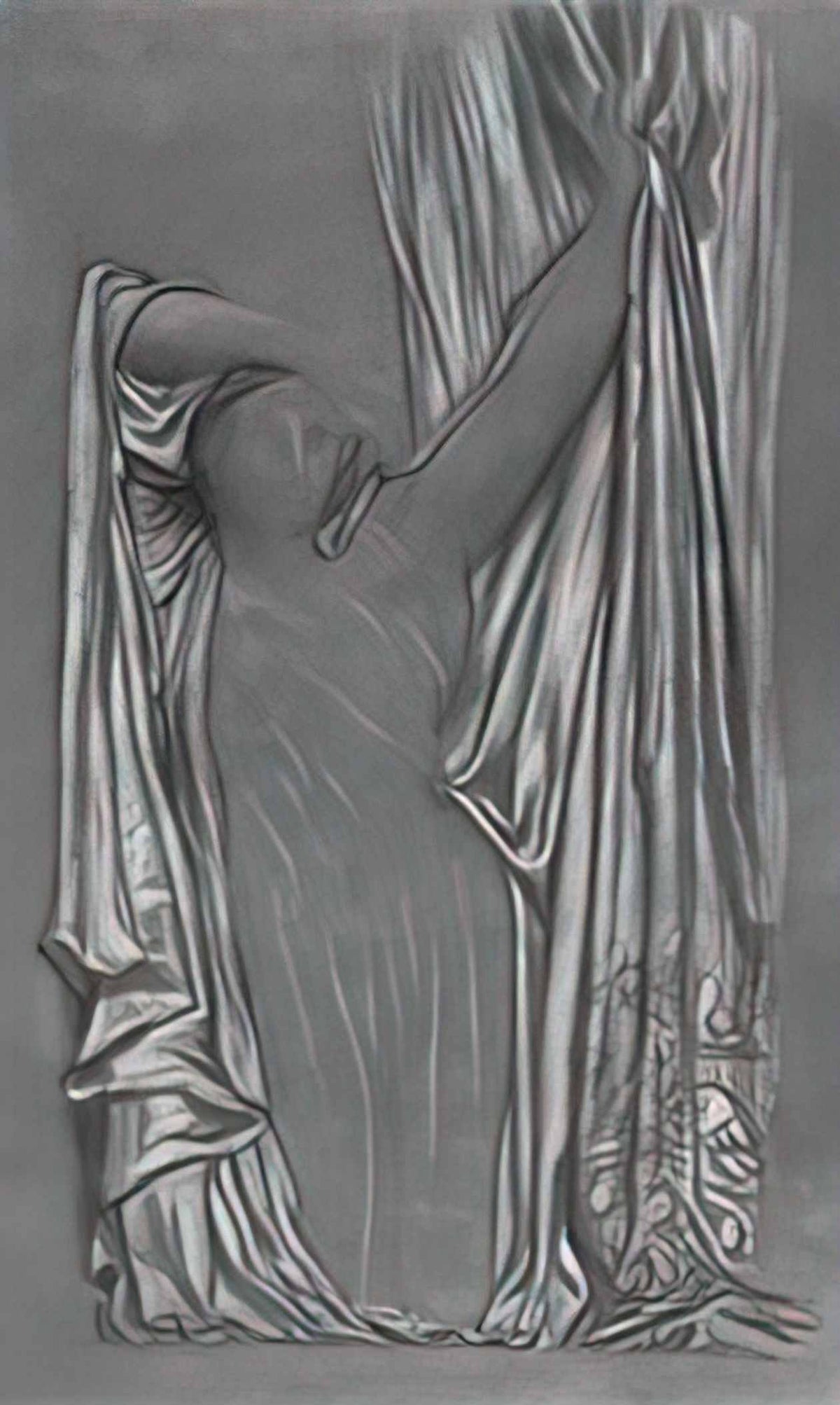 Frederic Leighton drapery study for the last watch of hero 1 Art A4 Photo Print