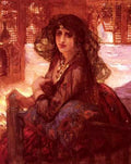 Frederick Arthur Bridgman Harem Girl A4 Photo Print