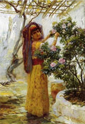 Frederick Arthur Bridgman In The Courtyard A4 Photo Print