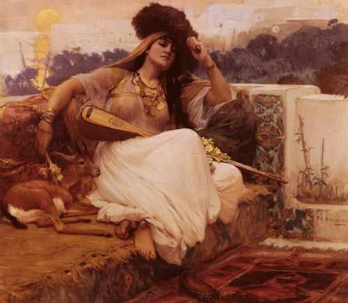 Frederick Arthur Bridgman L Indolence A4 Photo Print