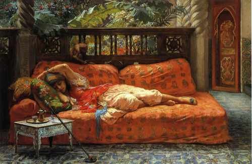 Frederick Arthur Bridgman The Siesta A4 Photo Print