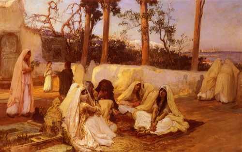 Frederick Arthur Bridgman Women At The Cemetery In Algiers A4 Photo Print