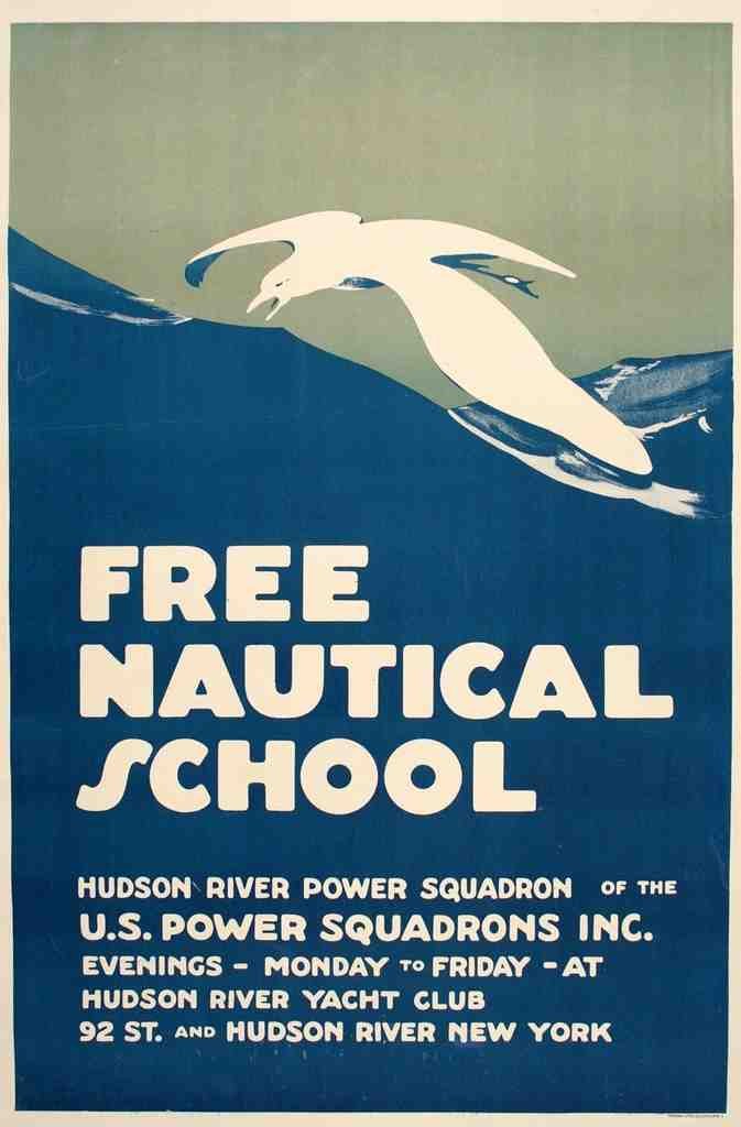 Free Nautical School 1950S Hudson River Vintage Advert A4 Photo Print